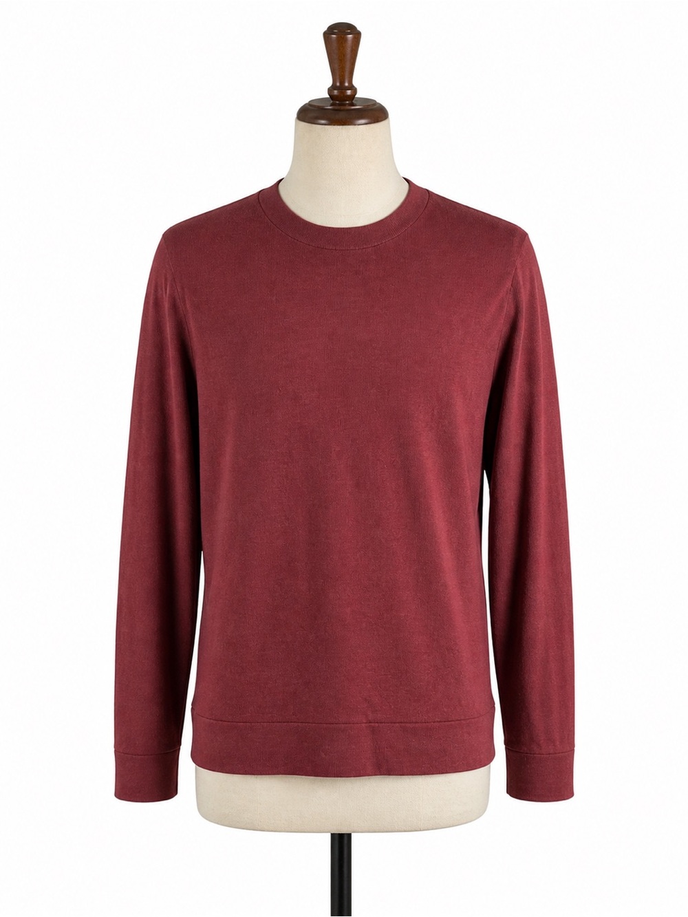 J Crew Factory Cotton Teddie sweater long sleeve red burgundy Size M NWT